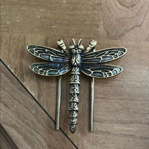 Elegant Gold and Black Dragonfly Book Mark